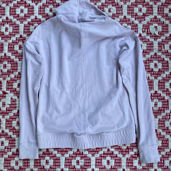 LULULEMON porcelain pink Stress Less funnel neck sweatshirt 6 - Picture 10 of 13